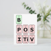 Positive Periodic Table Postkarte (Stehend Vorderseite)