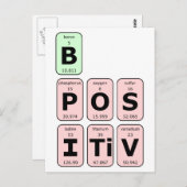 Positive Periodic Table Postkarte (Vorne/Hinten)