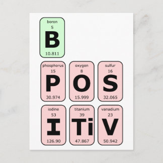 Positive Periodic Table Postkarte