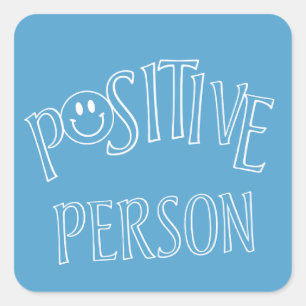 Positive Person Quadratischer Aufkleber