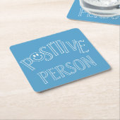 Positive Person Rechteckiger Pappuntersetzer (angewinkelt)