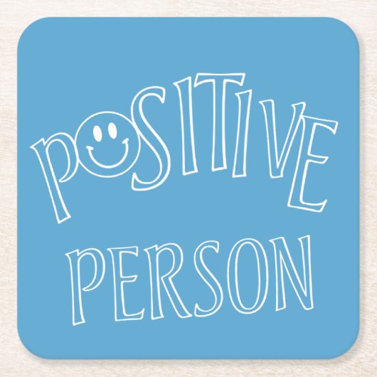 Positive Person Rechteckiger Pappuntersetzer (Vorderseite)
