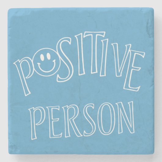 Positive Person Steinuntersetzer (Vorderseite)