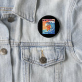 Positive Pfoten Katzen Surfen - Pixel Art Welle  Button (Beispiel)