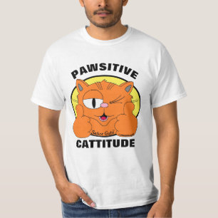 POSITIVE PFOTENATTITÜDE Positive Attitude Katze Wo T-Shirt