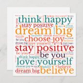 Positive Phrase WordArt-Muster Multicolor White (Vorne/Hinten)