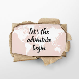 Positive Pink Lass uns die Abenteuer beginnen Welt Visitenkarte