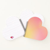 Positive Pink Peach Gradient Ästhetik Notizblock (Innenseite)