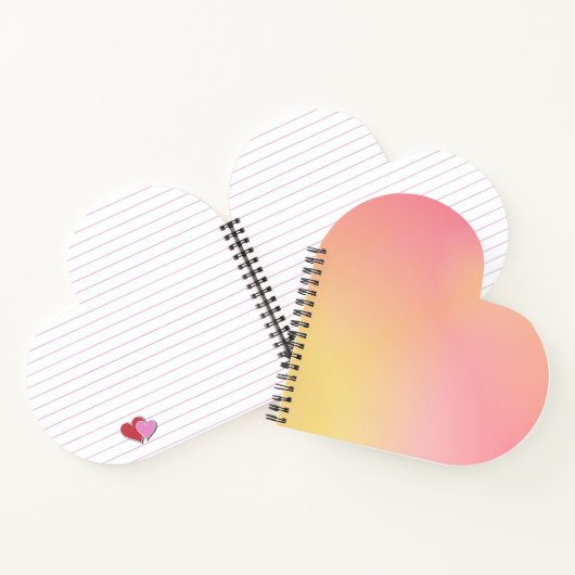 Positive Pink Peach Gradient Ästhetik Notizblock (Innenseite)