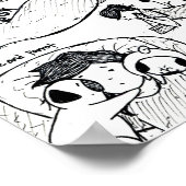 Positive Positionen mit Mops Poster (Ecke)