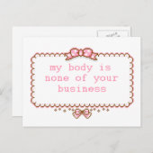 Positive Postkarte (Vorne/Hinten)