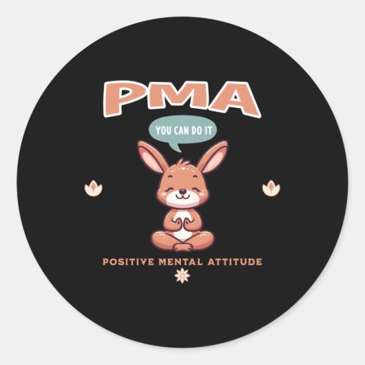 Positive psychische Einstellung Kangaroo Sticker (Vorderseite)