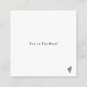 Positive Quote You Are The Best Card Begleitkarte (Rückseite)