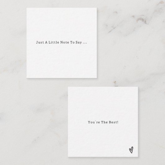 Positive Quote You Are The Best Card Begleitkarte (Vorne/Hinten)