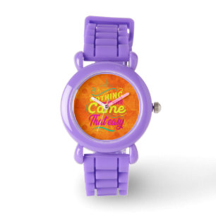 Positive Quotes Kids Armbanduhr