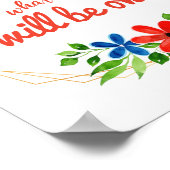 positive Redewendungen für Arbeit und Liebe Poster (Ecke)