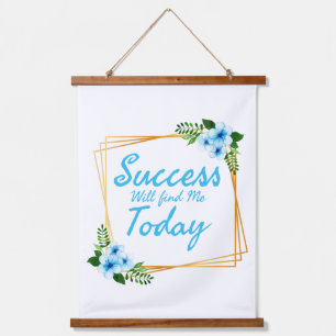 positive Redewendungen für die Selbstversorgung Wandteppich Mit Holzrahmen