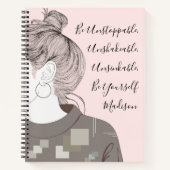 Positive Redewendungen Inspirierte Girly Modern Pe Notizblock (Vorderseite)