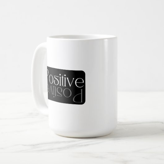Positive Reflexion Modernes Design Kaffeetasse (Vorderseite Links)