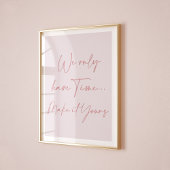 Positive rosa Zitat Typografie feminine Wanddekora Poster