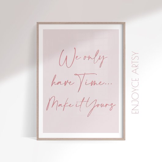 Positive rosa Zitat Typografie feminine Wanddekora Poster