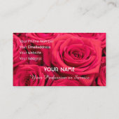 Positive rote Rosen für berufliche Gärtner Visitenkarte (Rückseite)