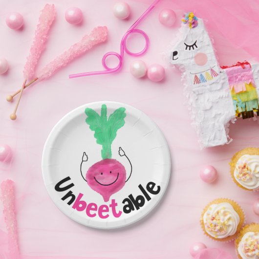 Positive Rübenpuppe - nicht bekömmlich Pappteller (Party)