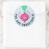 Positive Rübenpuppe - nicht bekömmlich Runder Aufkleber (Tasche)