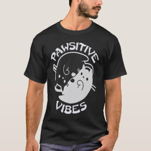 POSITIVE SCHWINGUNGEN Katze Yin Yang Feline Namast T-Shirt