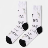 Positive Selbstwertbejahung Socken (Linkes Detail)
