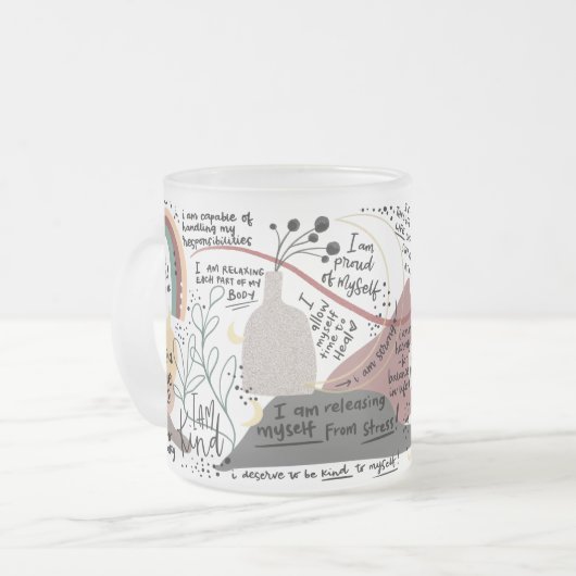 Positive Self Love Affirmations Graphics Mattglastasse (Vorderseite Links)