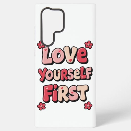 Positive Self Love "Love Yourself First" Samsung Galaxy Hülle (Rückseite)