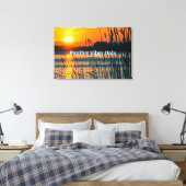 Positive Sicht nur Waterside Sunrise/Sunset Szene Leinwanddruck (Insitu (Schlafzimmer))
