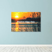 Positive Sicht nur Waterside Sunrise/Sunset Szene Leinwanddruck (Insitu (Holzboden))