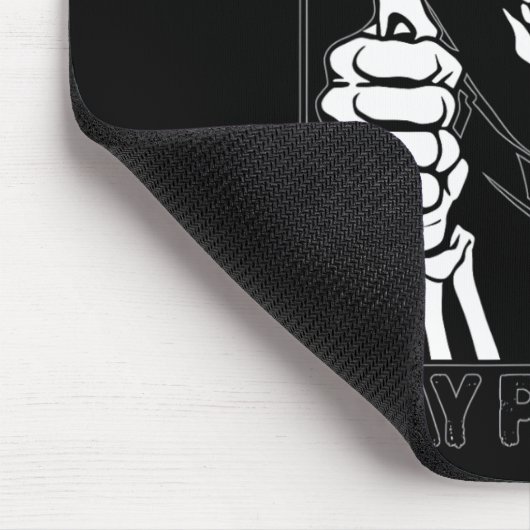 Positive Skeleton Grim Sensenmann Halloween bleibe Mousepad (Ecke)