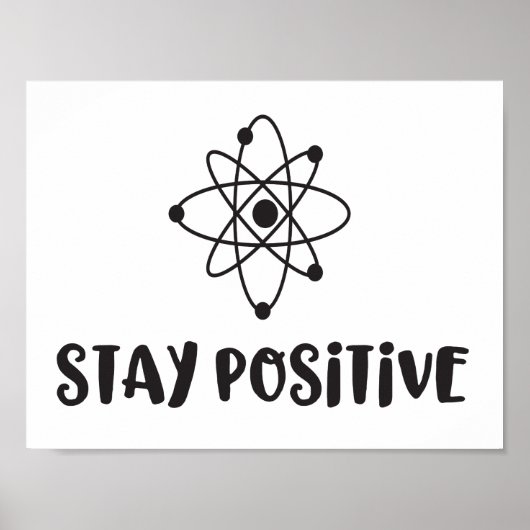 Positive, sonnige wissenschaftliche Positivität bl Poster (Vorne)