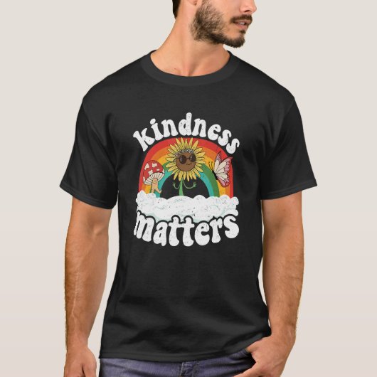 Positive Sped Teacher Anti Bullying Rainbow Kindne T-Shirt (Vorderseite)