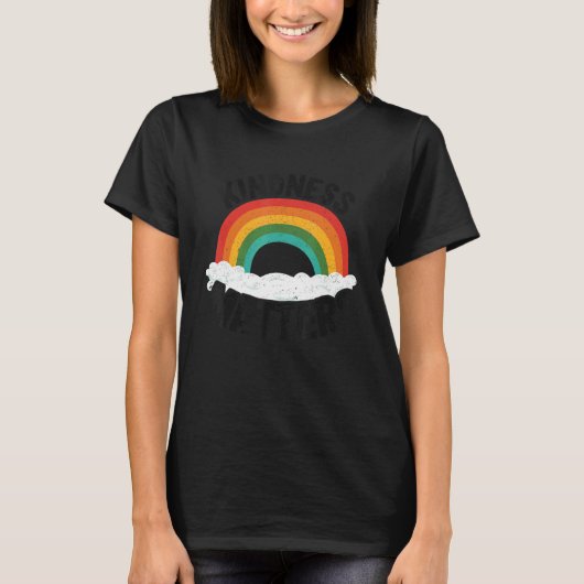 Positive Sped Teacher Anti Bullying Rainbow Kindne T-Shirt (Vorderseite)