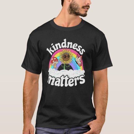 Positive Sped Teacher Anti Bullying Rainbow Kindne T-Shirt (Vorderseite)