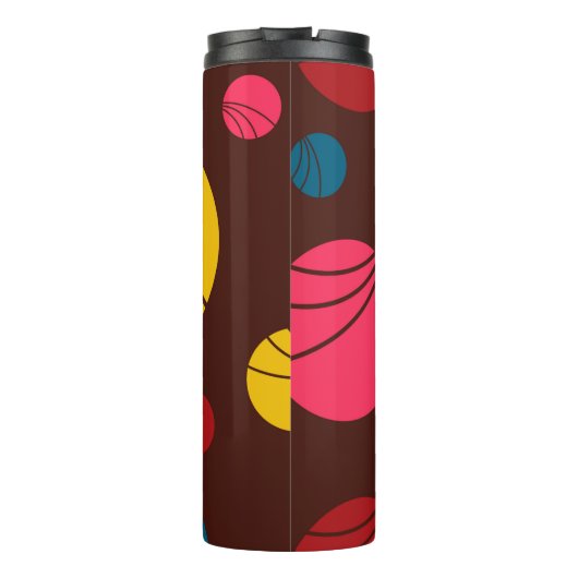 Positive, spielerische, fröhliche, moderne, coole  thermosbecher (Rückseite)