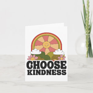 Positive Sun Peace Hippie Retro Wählen Sie Kindnes Karte