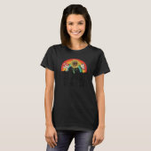 Positive Sunflower Rainbow Peace Butterfly Choose T-Shirt (Vorne ganz)