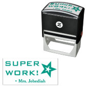 Positive "SUPER WORK!" Erzieherin Rubber Briefmark Permastempel (Beispiel)