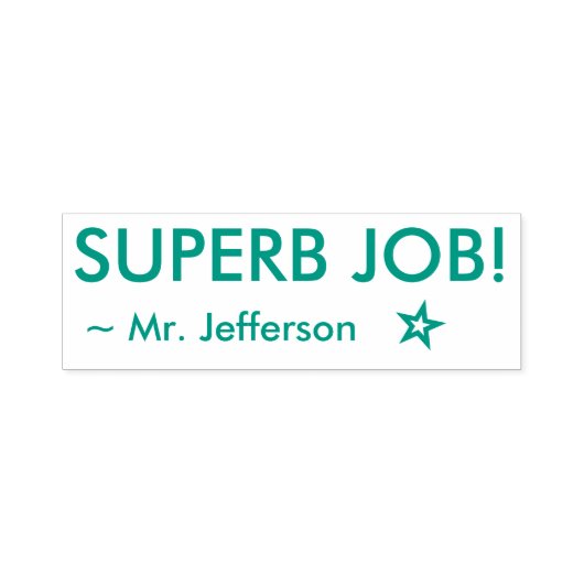 Positive "SUPERB JOB!" Briefmarke aus Edelstahl Permastempel (Design)