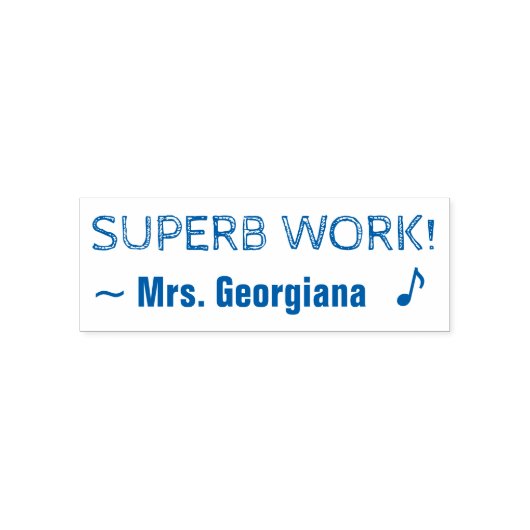 Positive "SUPERB WORK!" Lehrerin Rubber Briefmarke Permastempel (Design)