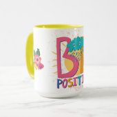 Positive Tasse mit Blume (Vorderseite Links)