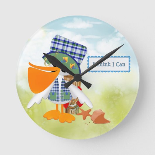 Positive Thinking Wall Clock Runde Wanduhr (Vorderseite)