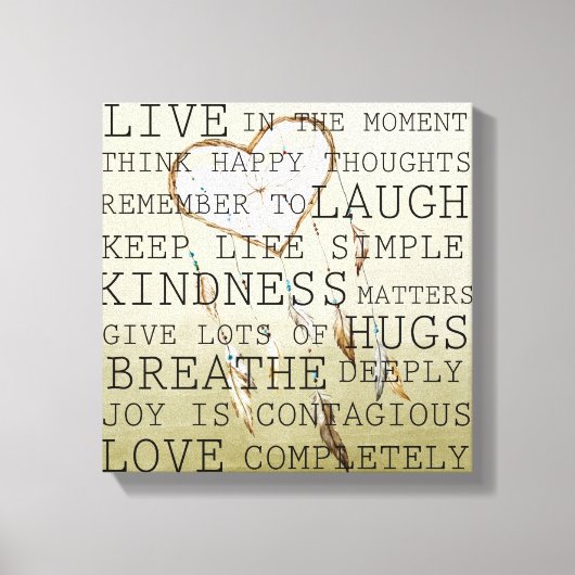 Positive Thoughts Dream Catcher Leinwanddruck (Vorderseite)