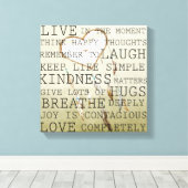 Positive Thoughts Dream Catcher Leinwanddruck (Insitu (Holzboden))