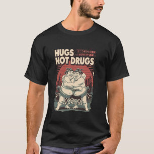 Positive Umarmungen Lustiger Japanischer Sumo T-Shirt